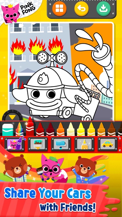 Cars Coloring Book PINKFONG screenshot-3