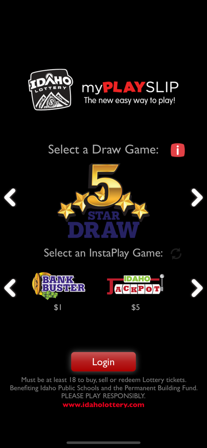 Idaho Lottery - myPlayslip