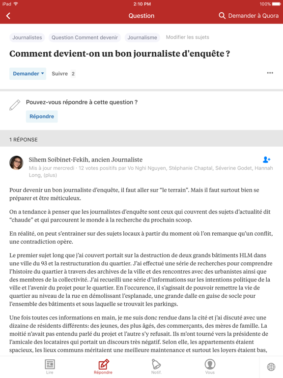 Screenshot #6 pour Quora