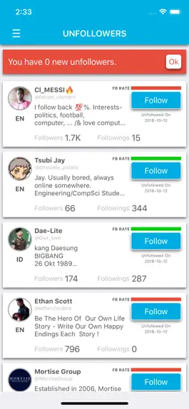 Game screenshot Unfollower Stats apk