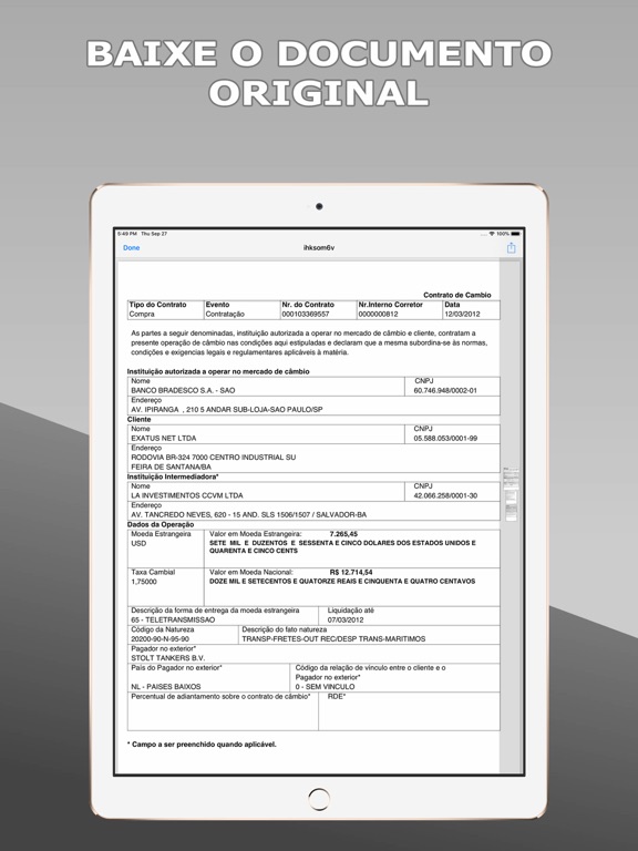 AssinaNet iPad screenshot 5 - Productivity app