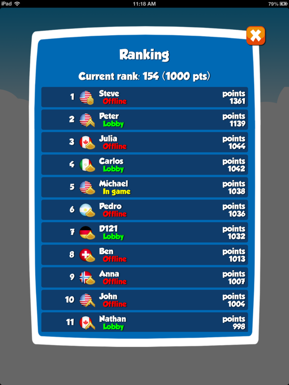 4 in a Row Multiplayer iPad screenshot