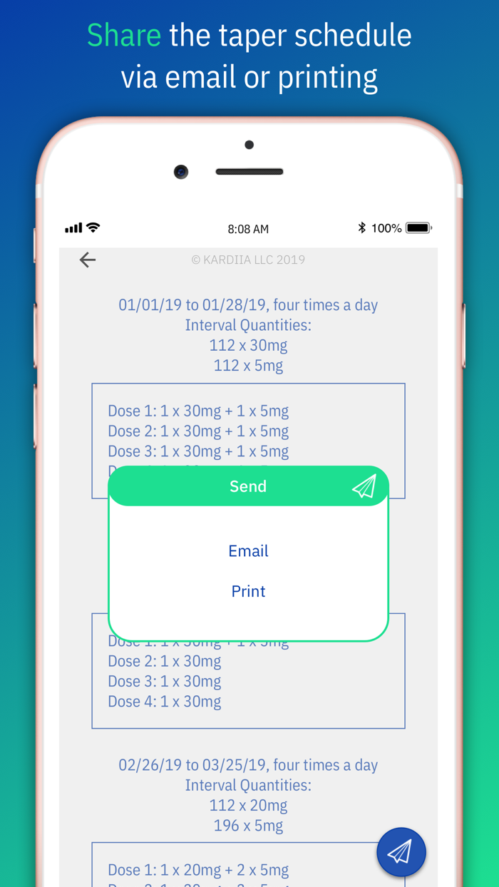 Reducere Opioid Tapering Calc