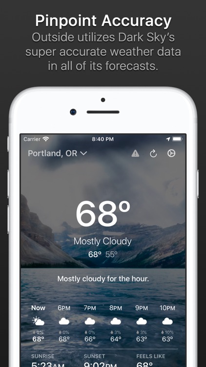 Outside - weather at a glance