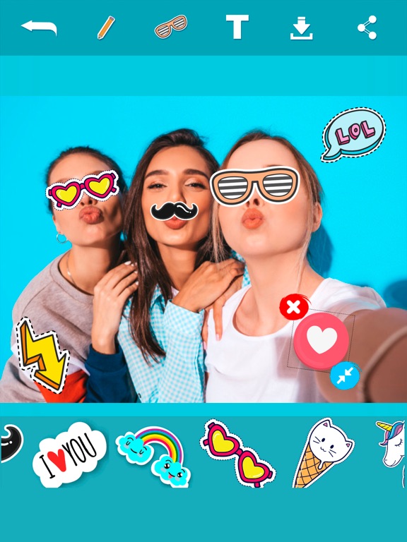 Draw on Photos – Add Stickers iPad screenshot 5 - Photo & Video app