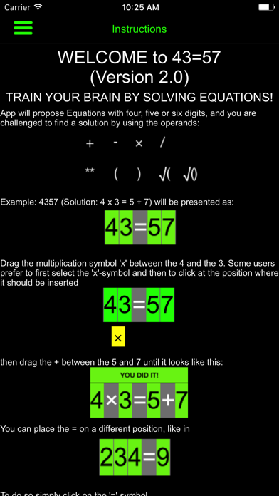 How to cancel & delete 43=57 Equations from iphone & ipad 1
