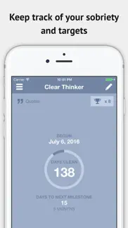 clear thinker sobriety counter iphone screenshot 1