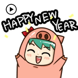 Animated Happy Pig Year 2019