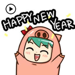 Animated Happy Pig Year 2019