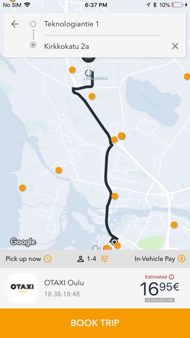 OTAXI Oulu screenshot 2