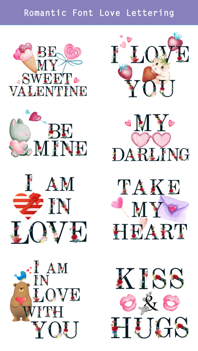 Valentine's Day Love Lettering Screenshot
