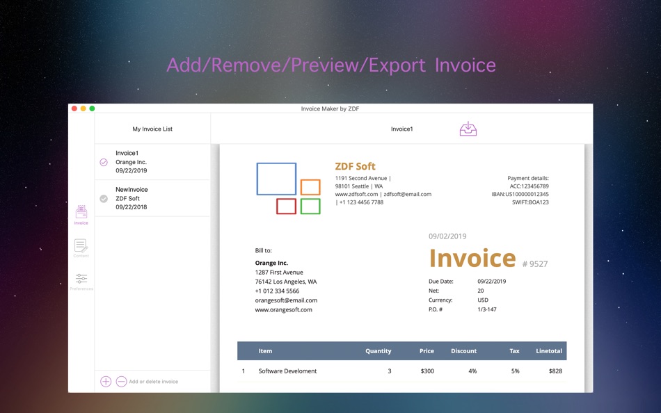 Invoice Maker by ZDF - 1.0 - (macOS)