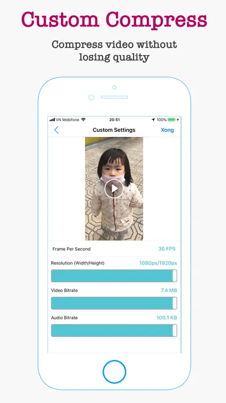 Compress video Decrease size