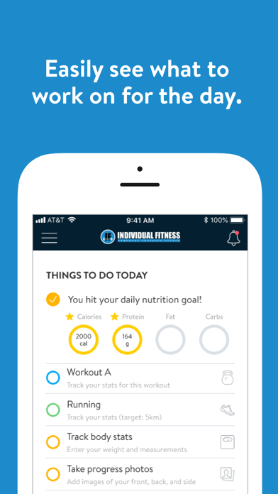 Individual Fitness Screenshot