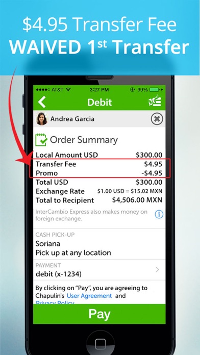 Chapulín Money Transfers Screenshot