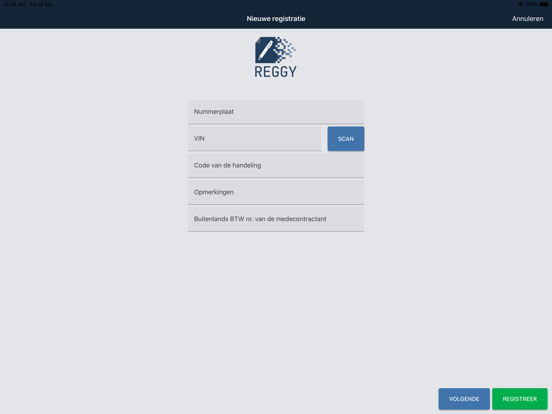 reggy.be iPad screenshot