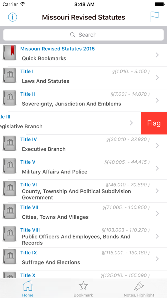 Missouri Revised Statutes MO - 8.181115 - (iOS)