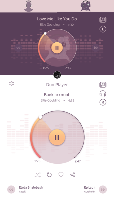 DuoPlayer a Dual Music Player Screenshot