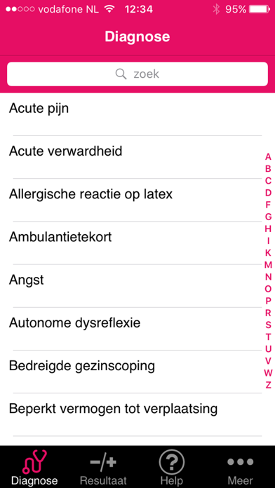 Verpleegk. zorgresultaten 2016 Screenshot