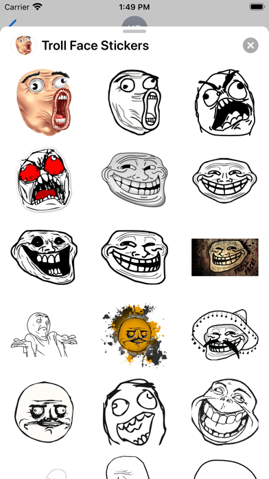 Screenshot #2 pour Troll Face Stickers - Memes