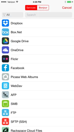 Capture d'écran de IFiles 2 sur iPhone 4