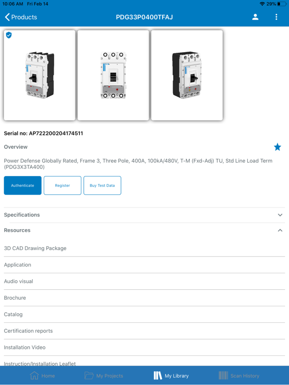 Eaton Asset Manager iPad screenshot