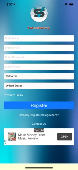 Game screenshot VoterSurvey apk