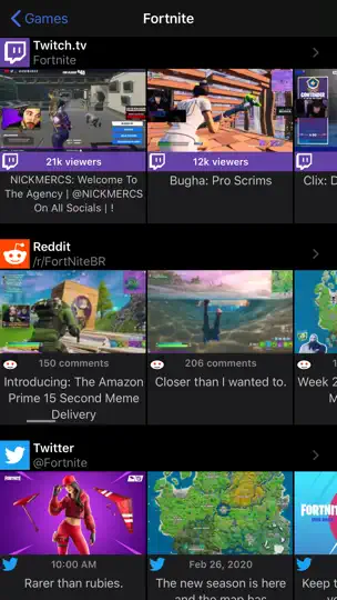 Capture d'écran de Game Connect - Twitch Streams sur iPhone 5