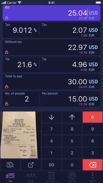 Ultimate Tip Calculator screenshot-0