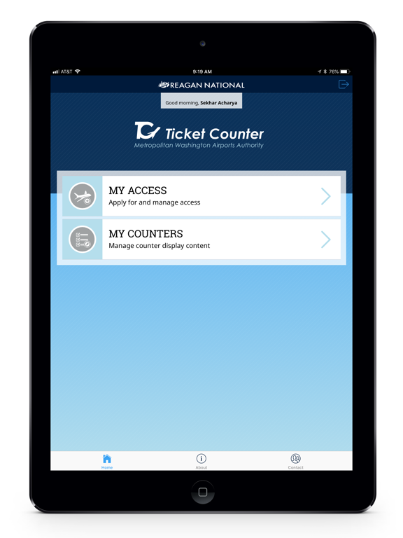 DCA Ticket Counter iPad screenshot 1 - Travel app