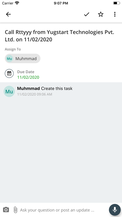 FollowUp Task Management Screenshot