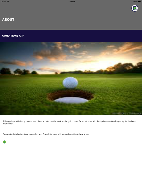 Course Conditions iPad screenshot 6 - Business app
