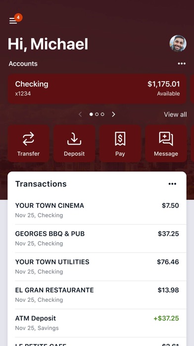 Summit Banking Screenshot