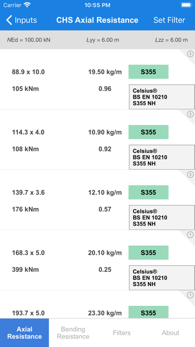 Celsius® hollow section design screenshot 2