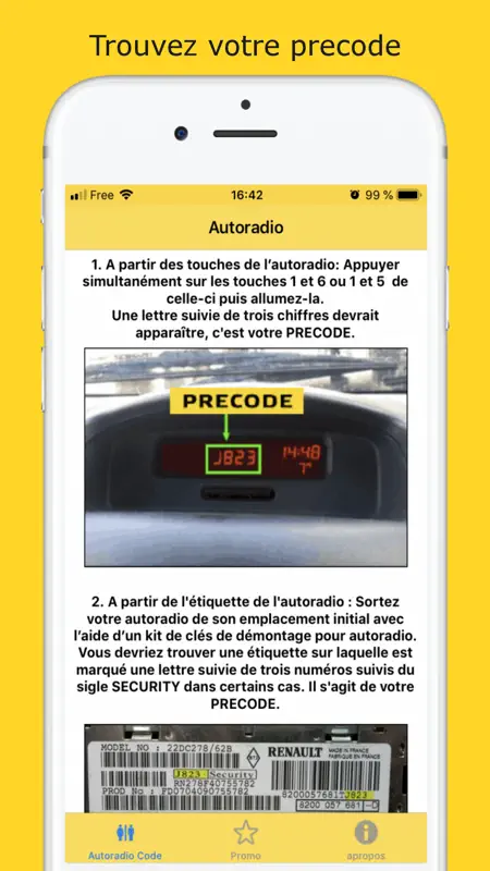 Autoradio Code Déblocage screenshot 3 of 4
