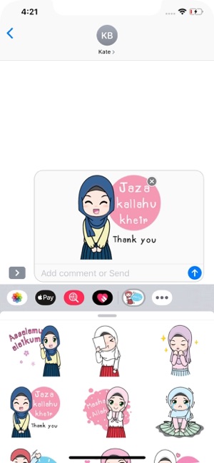 Cute Hijab Stickers Pack(圖5)-速報App