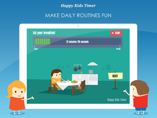 Happy Kids Timer: Home Chores iPad screenshot 1 - Education app