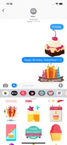 Happy Birthday Cool Stickers screenshot #1 for iPhone