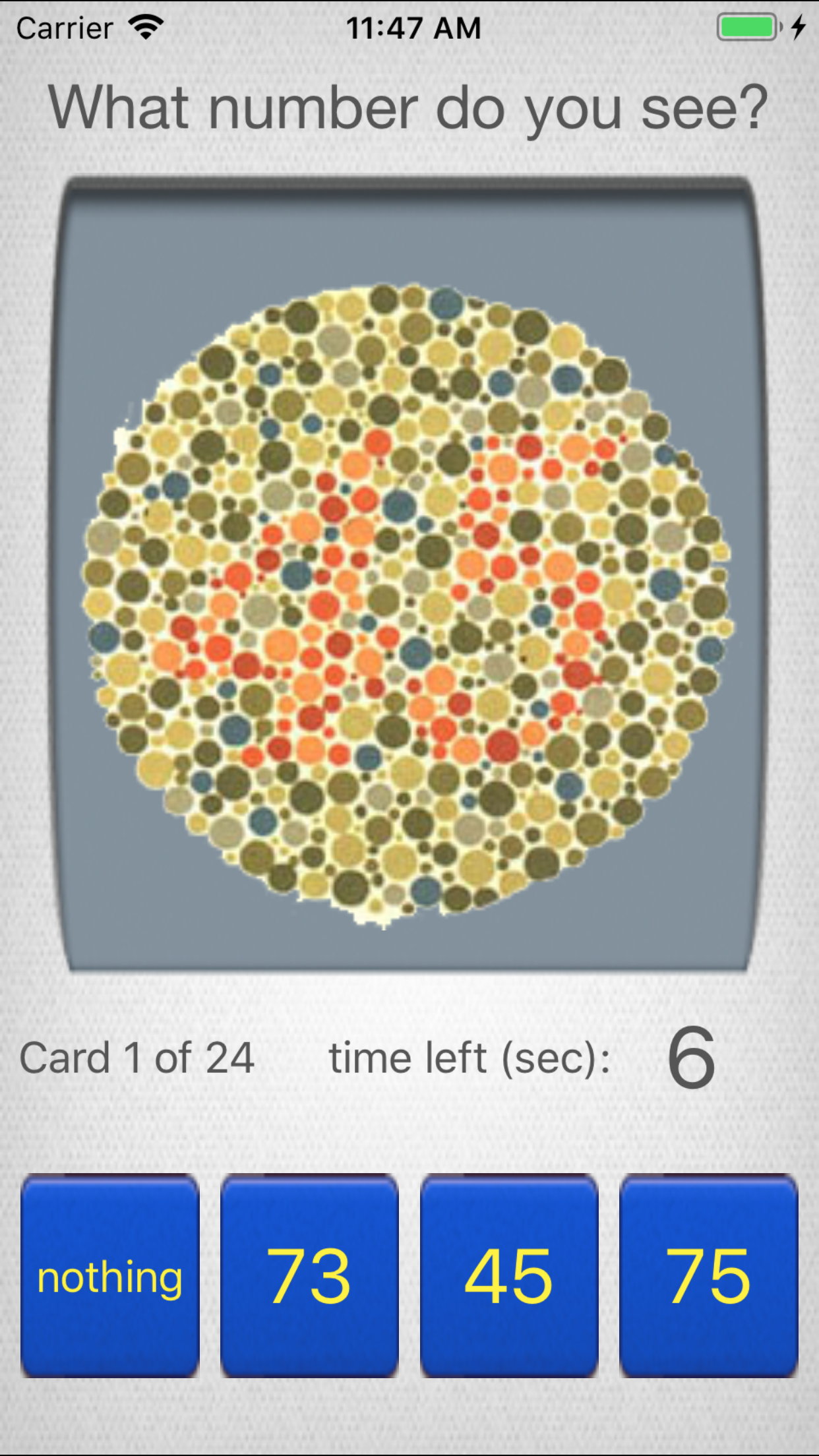Colorblind Eye Exam Test