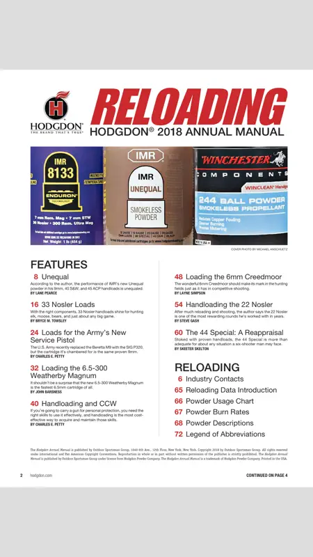 Hodgdon Reloading Manual screenshot 4 of 5