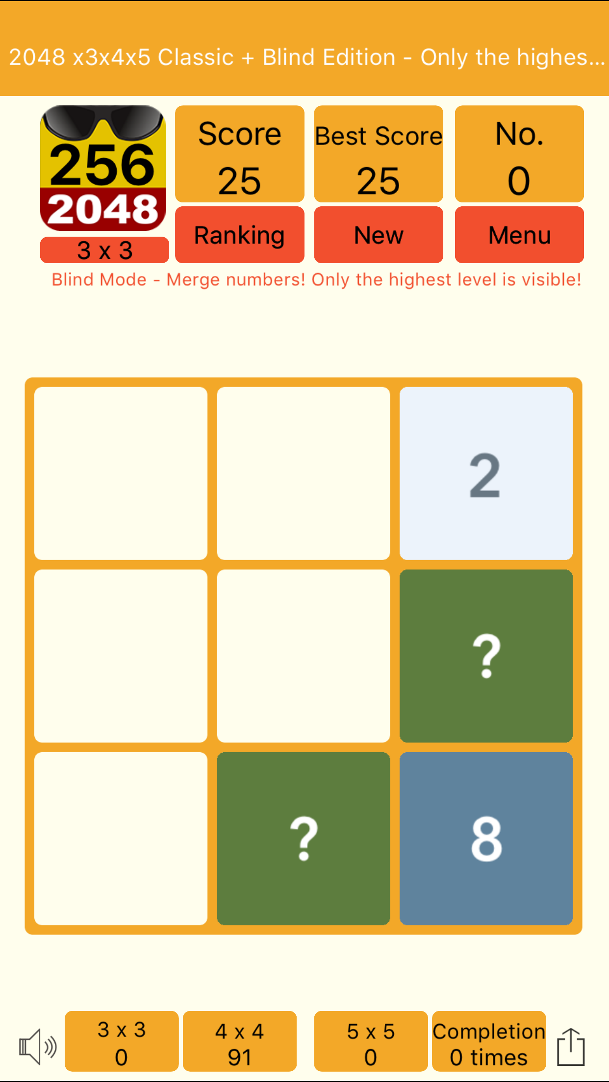 2048 3x3 4x4 5x5 + Blind