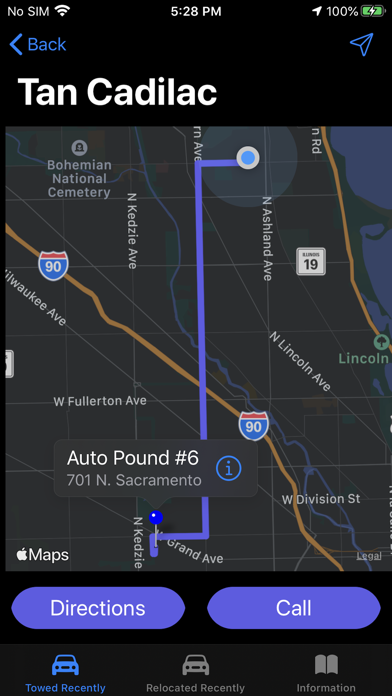 Chicago Tow Check Screenshot