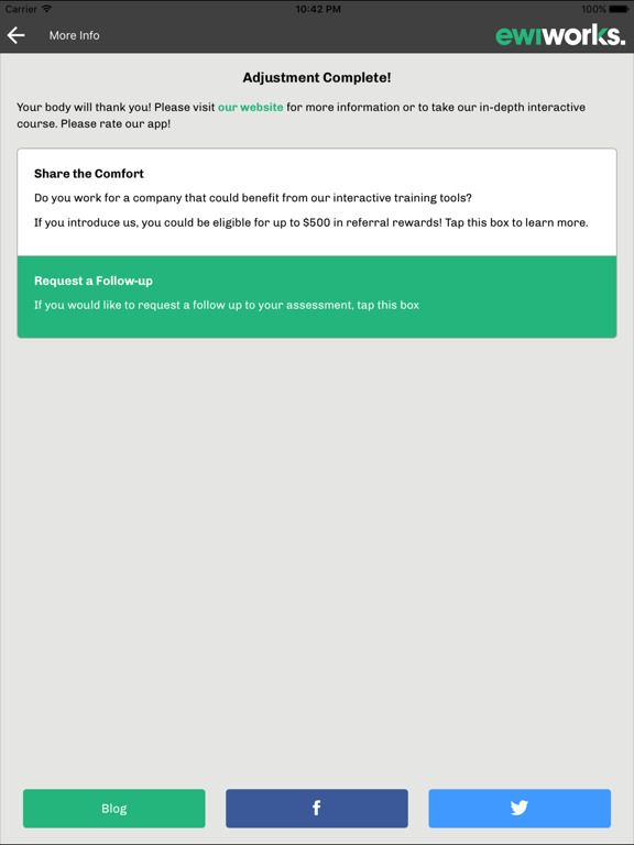 Office Ergonomics iPad screenshot 5 - Business app