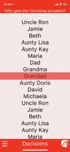 Decisions random list chooser screenshot #1 for iPhone
