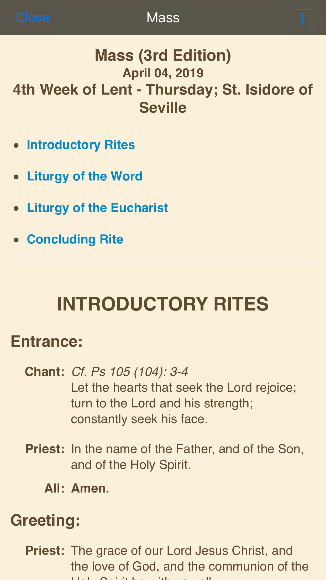Screenshot 3 of iMissal Catholic