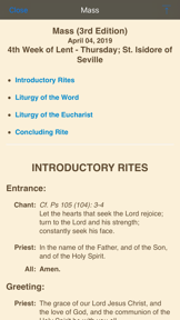iMissal Catholic screenshot