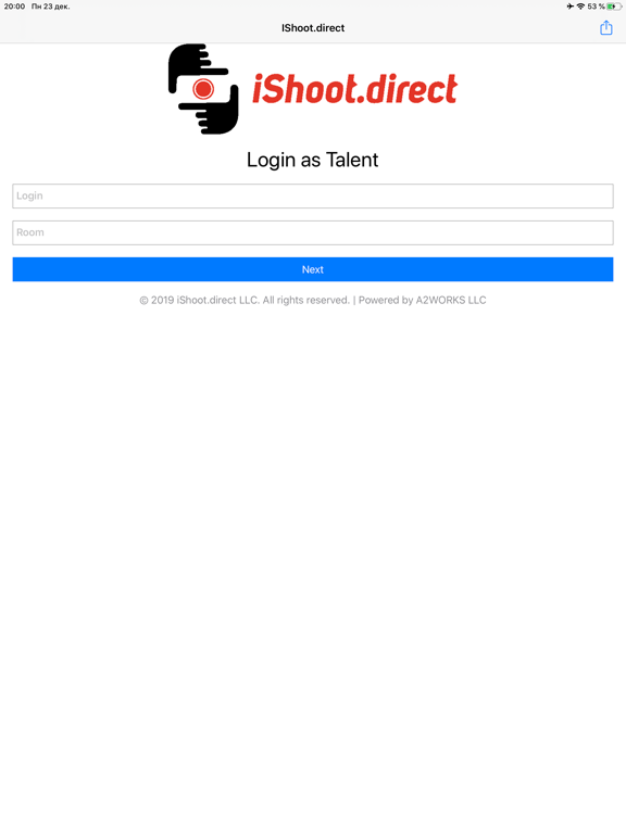 iShoot.direct iPad screenshot 1 - Business app