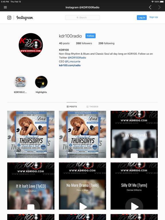 KDR 100 Classic R&B iPad screenshot 5 - Music app