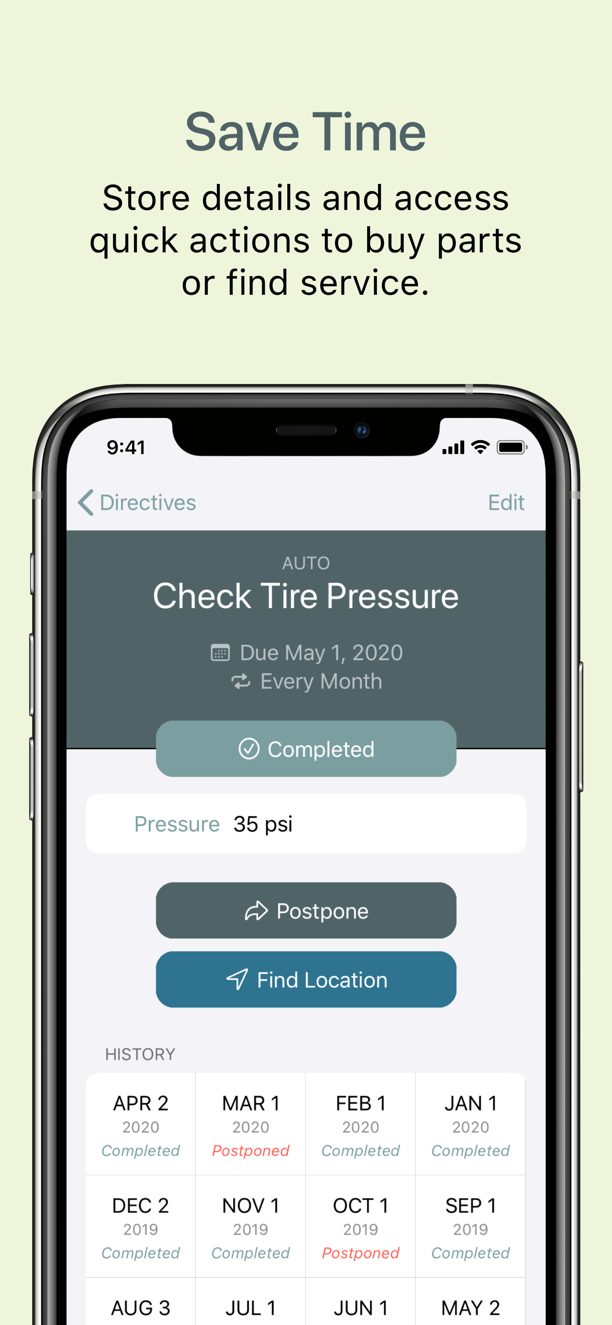 Directive - Maintenance App
