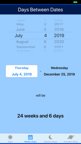 Days between Dates screenshot